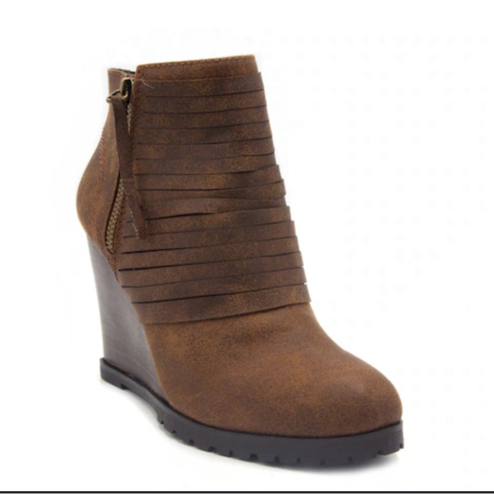 Sugar Boots Womens 7.5 M Tempe Ankle Bootie Brown Fabric Zip